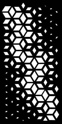 Designová kovová výplň, laserem vypálený vzor 1394, rozměr 1000x2000x2,5 mm, bez povrchové úpravy, perforace 29%